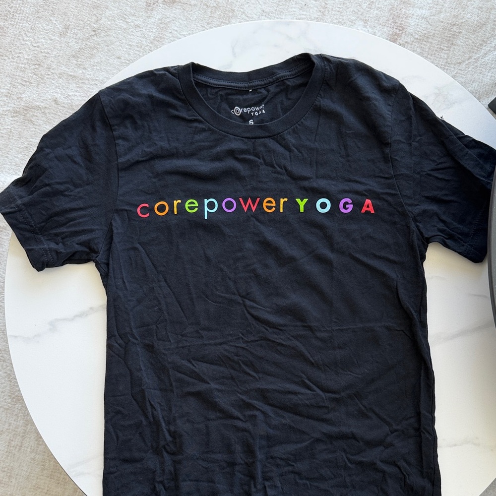 Women's Black Short Sleeve Logo Tee